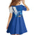 Personalised El Salvador Family Matching Off Shoulder Short Dress and Hawaiian Shirt Torogoz Bird Salvadoran Pride