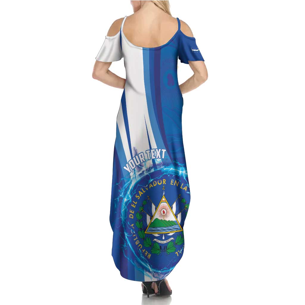 Personalised El Salvador Family Matching Summer Maxi Dress and Hawaiian Shirt Torogoz Bird Salvadoran Pride