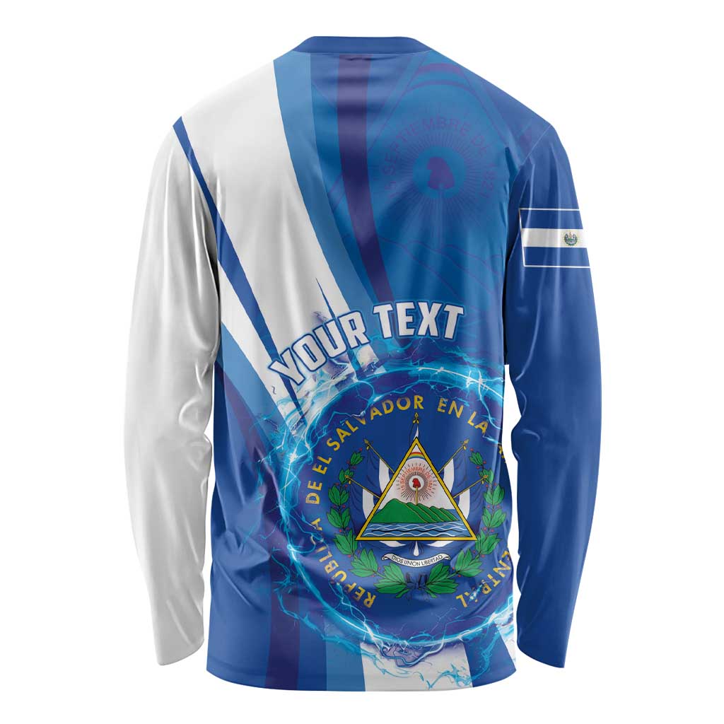 Personalised El Salvador Long Sleeve Shirt Torogoz Bird Salvadoran Pride