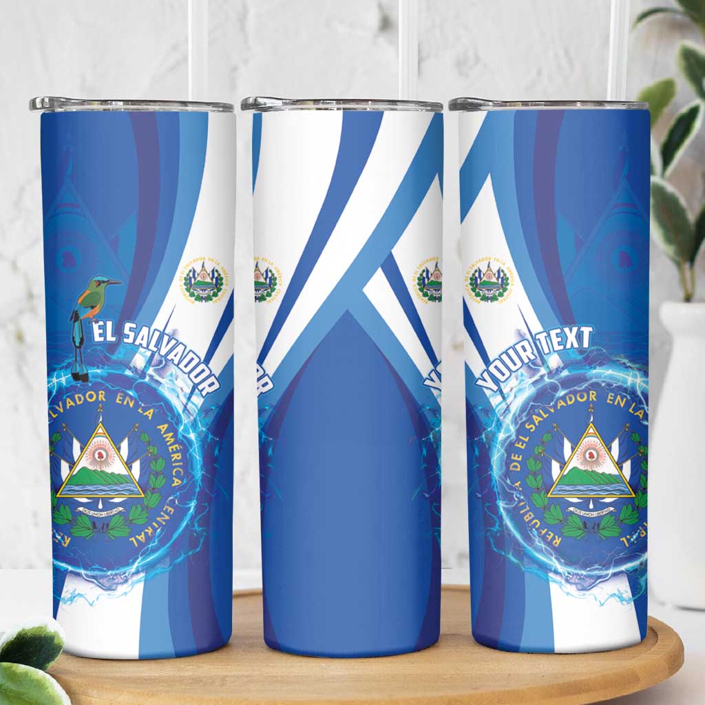 Personalised El Salvador Skinny Tumbler Torogoz Bird Salvadoran Pride
