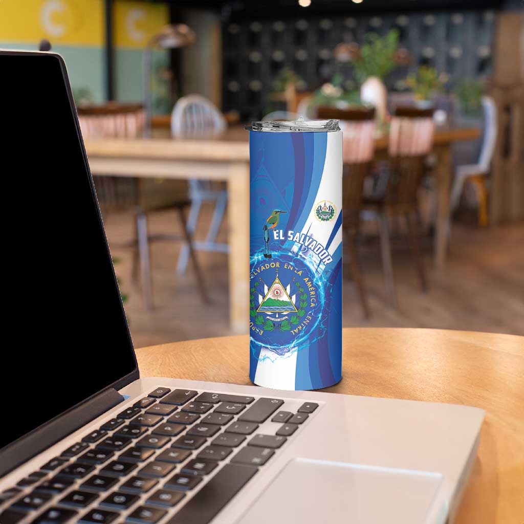 Personalised El Salvador Skinny Tumbler Torogoz Bird Salvadoran Pride