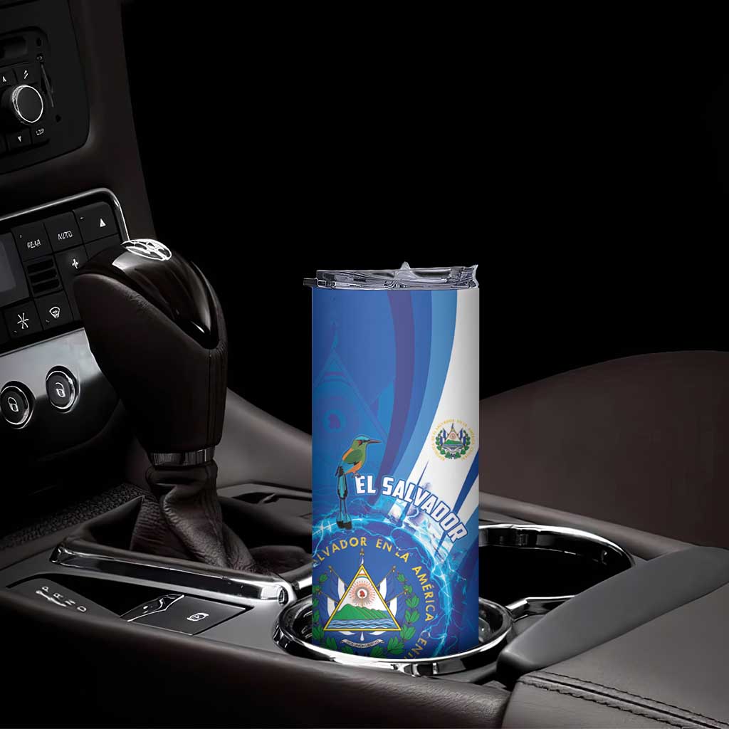 Personalised El Salvador Skinny Tumbler Torogoz Bird Salvadoran Pride