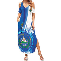 Personalised El Salvador Summer Maxi Dress Torogoz Bird Salvadoran Pride