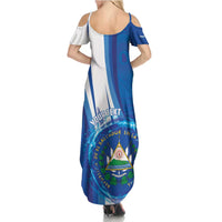 Personalised El Salvador Summer Maxi Dress Torogoz Bird Salvadoran Pride