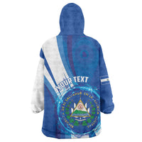 Personalised El Salvador Wearable Blanket Hoodie Torogoz Bird Salvadoran Pride
