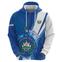 Personalised El Salvador Zip Hoodie Torogoz Bird Salvadoran Pride