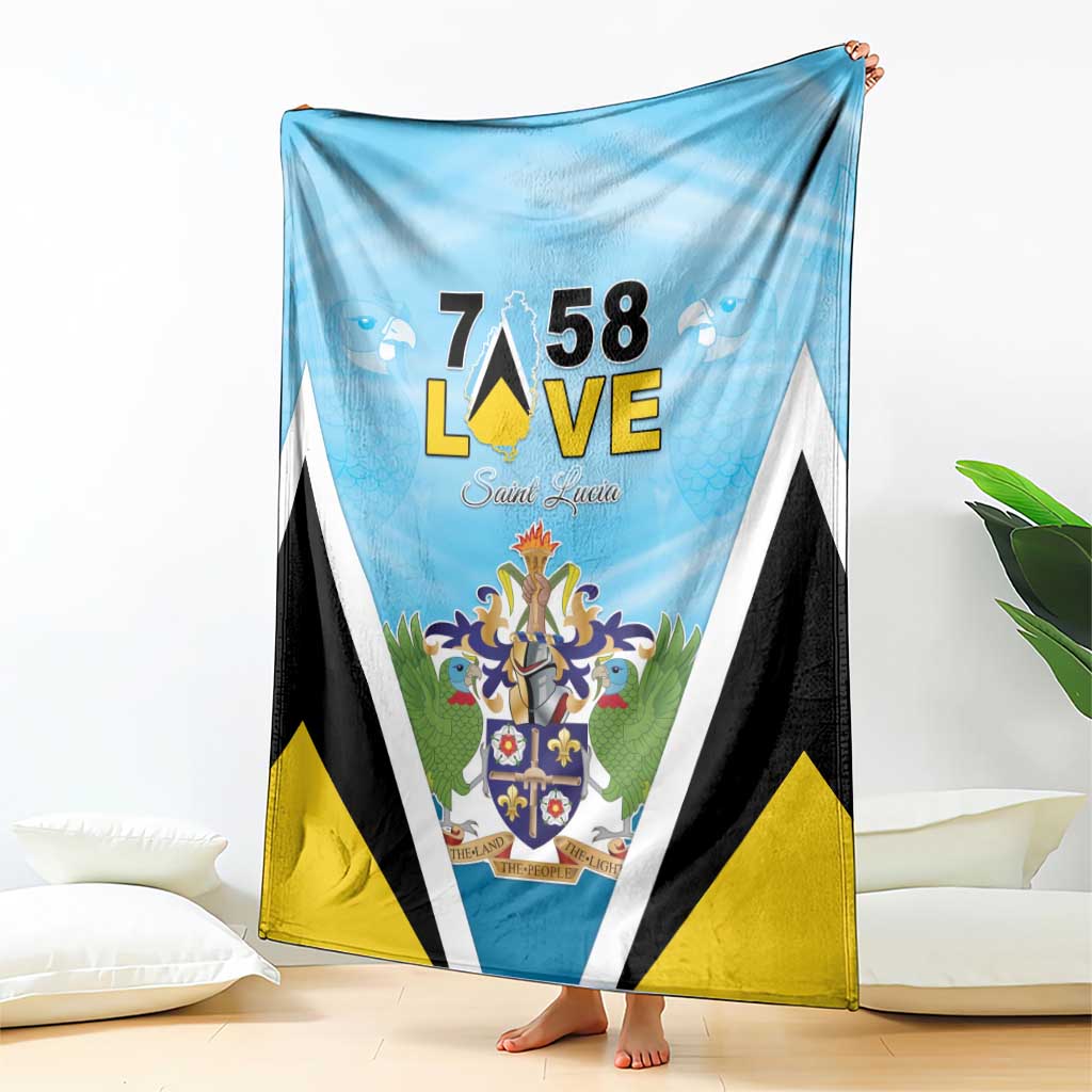 Saint Lucia 758 Blanket With Coat Of Arms