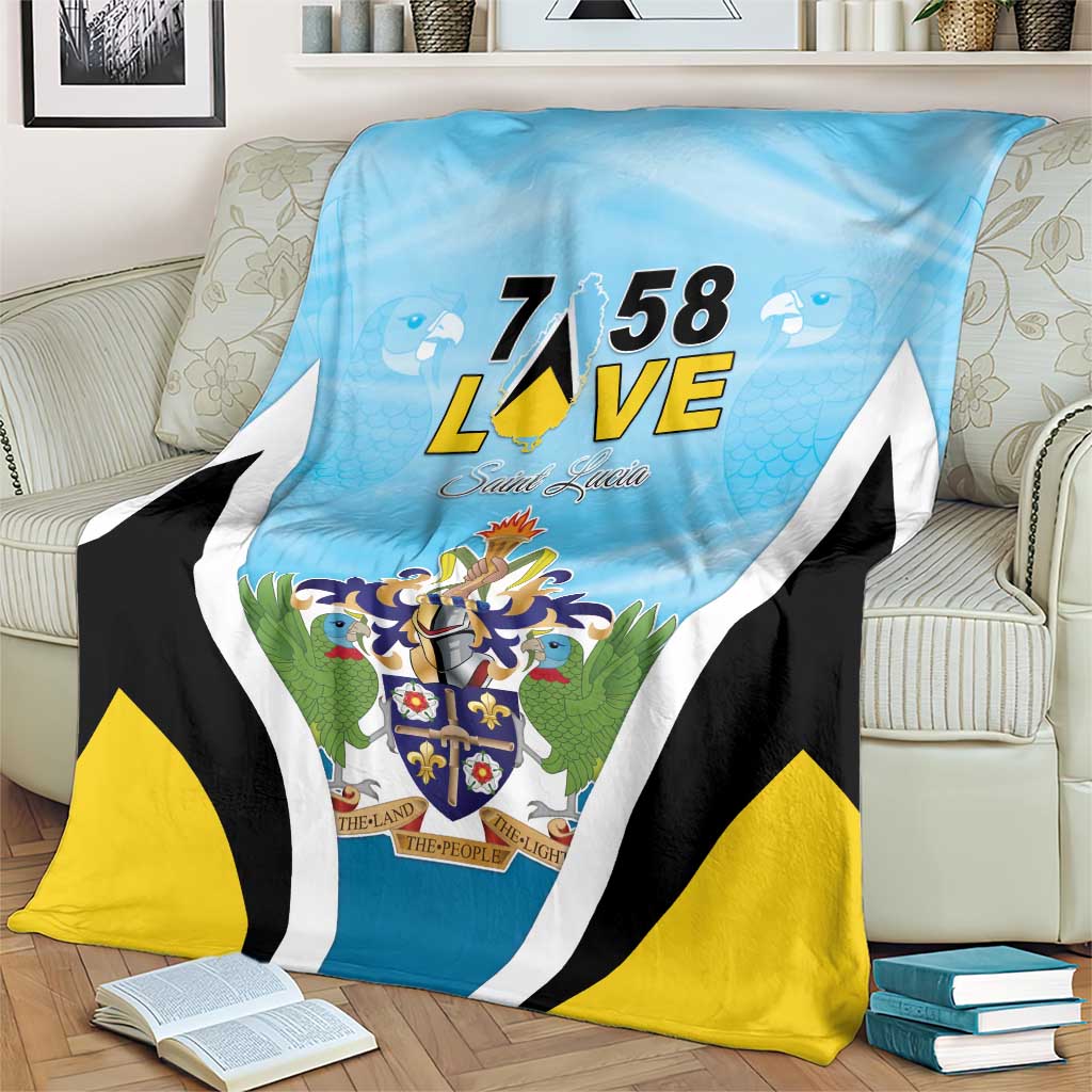 Saint Lucia 758 Blanket With Coat Of Arms