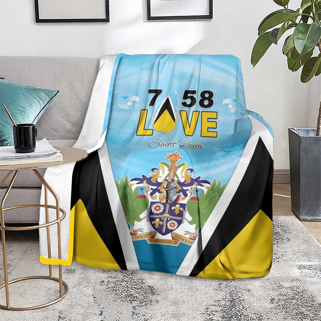 Saint Lucia 758 Blanket With Coat Of Arms