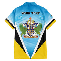 Personalised Saint Lucia 758 Family Matching Tank Maxi Dress and Hawaiian Shirt With Coat Of Arms
