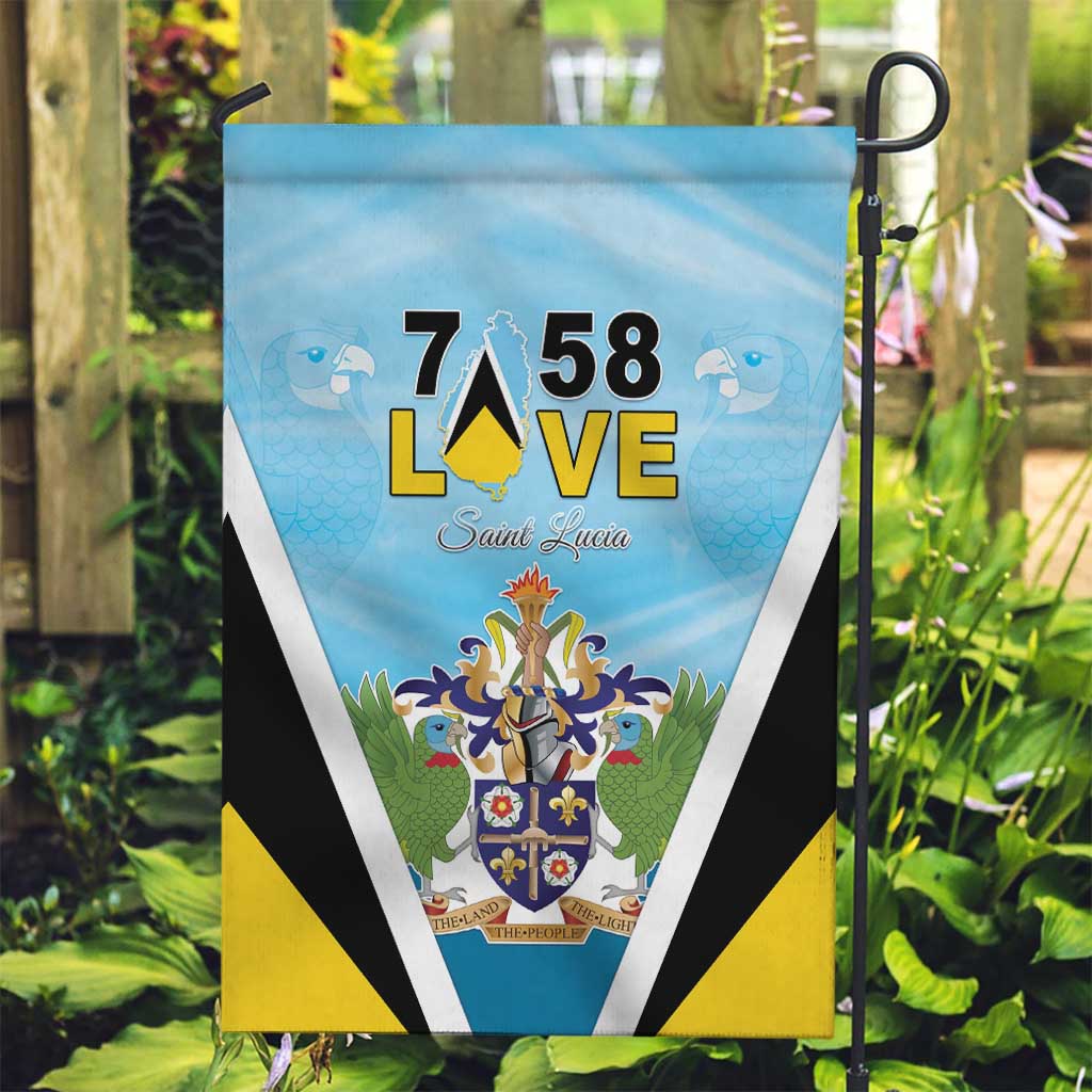 Saint Lucia 758 Garden Flag With Coat Of Arms