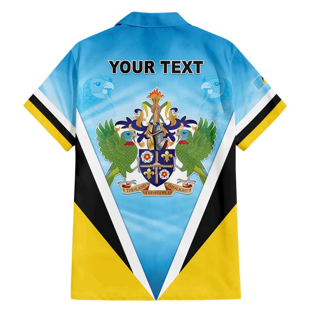 Personalised Saint Lucia 758 Hawaiian Shirt With Coat Of Arms