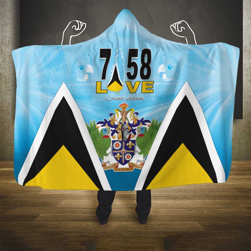 Saint Lucia 758 Hooded Blanket With Coat Of Arms