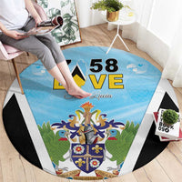Saint Lucia 758 Round Carpet With Coat Of Arms