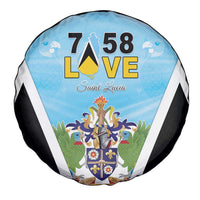 Saint Lucia 758 Spare Tire Cover With Coat Of Arms