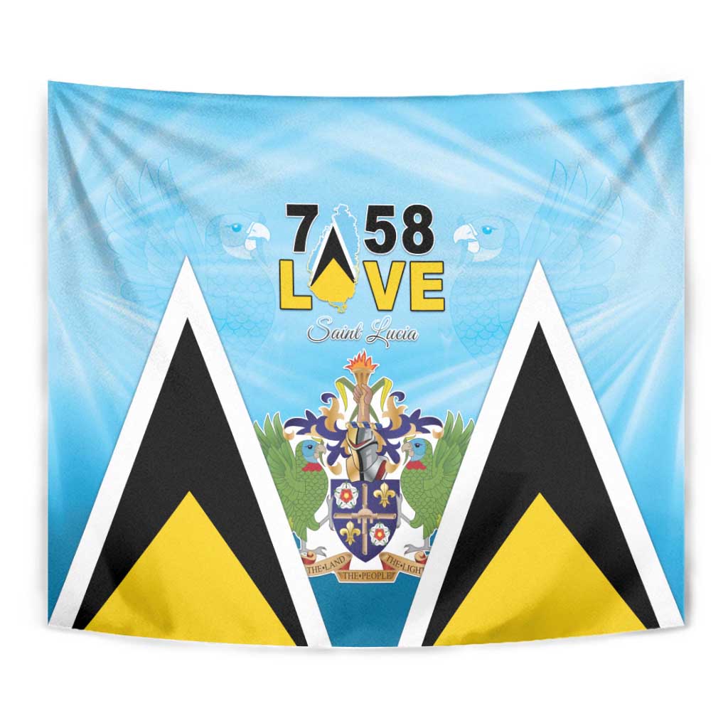 Saint Lucia 758 Tapestry With Coat Of Arms