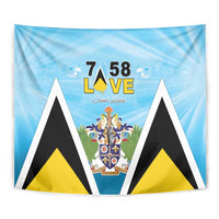 Saint Lucia 758 Tapestry With Coat Of Arms