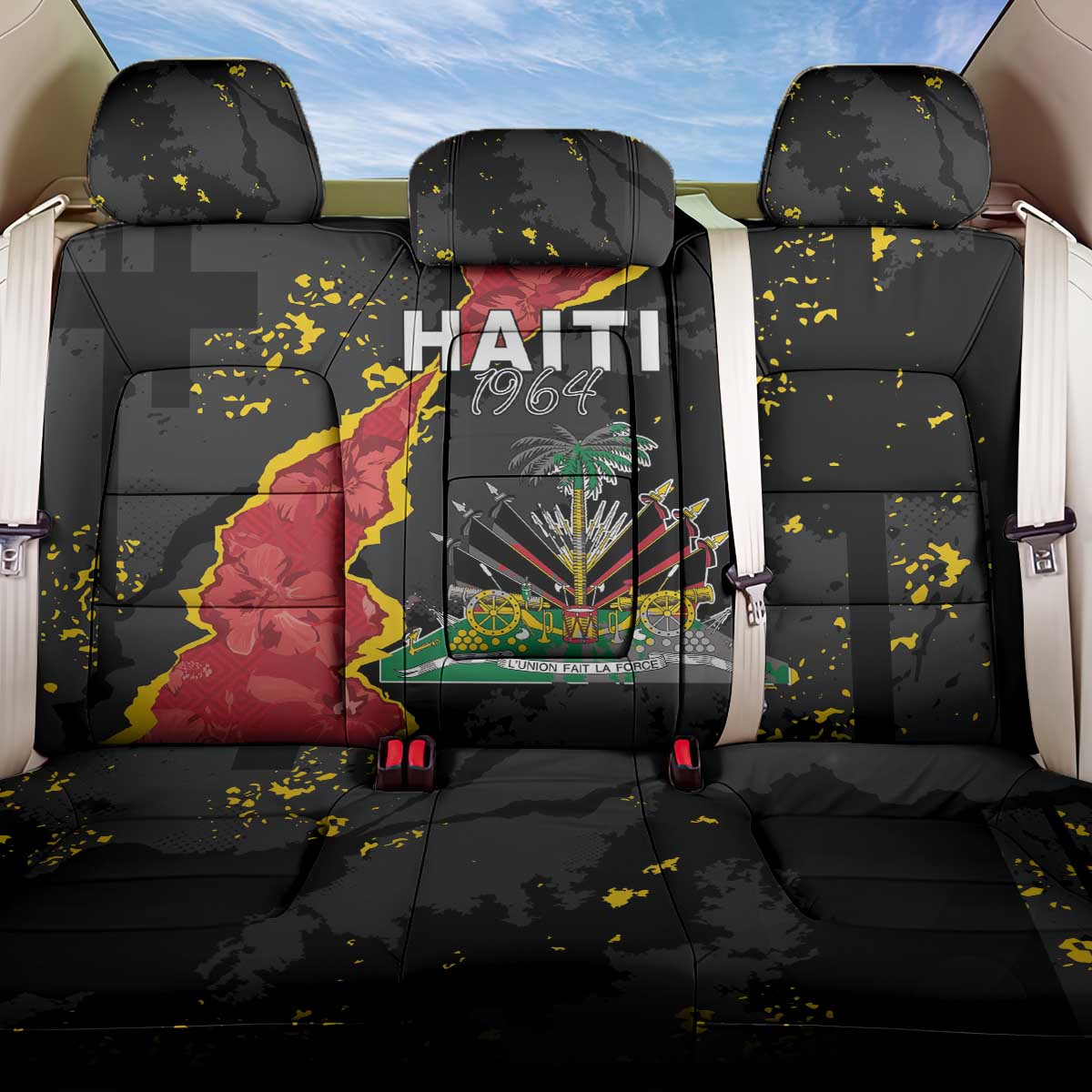 Haiti 1964 Back Car Seat Cover Coat Of Arms Unique Style