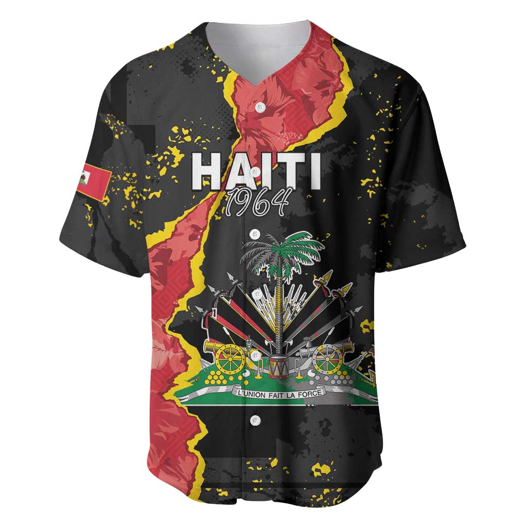 Personalised Haiti 1964 Baseball Jersey Coat Of Arms Unique Style