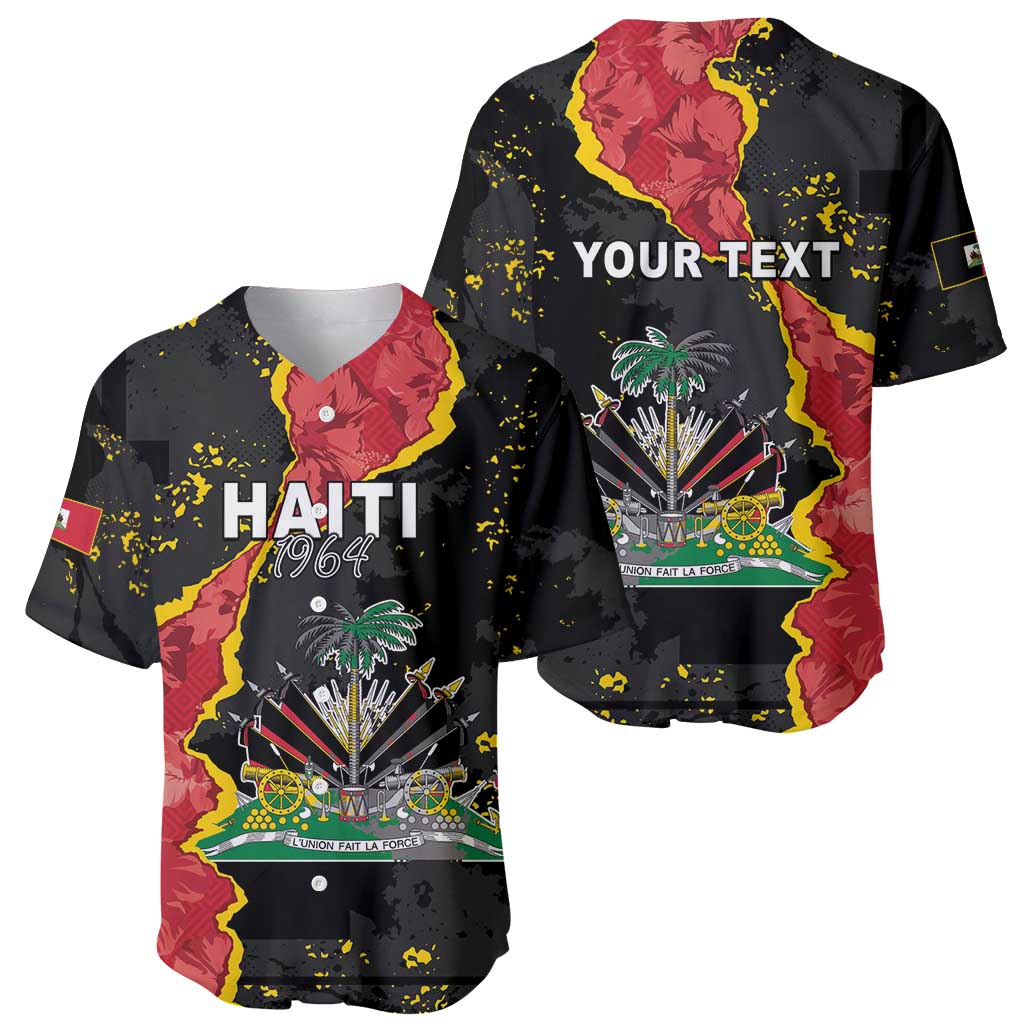 Personalised Haiti 1964 Baseball Jersey Coat Of Arms Unique Style