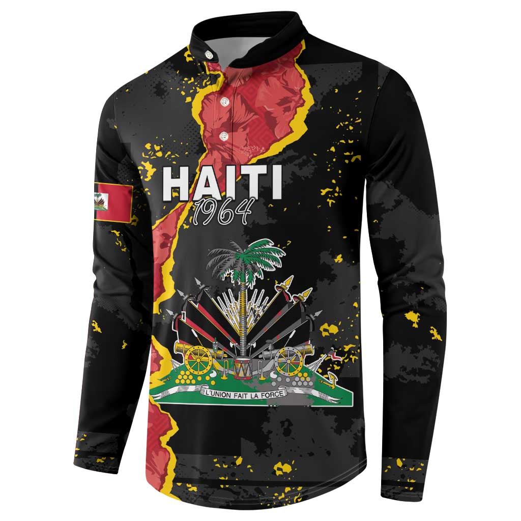 Personalised Haiti 1964 Button Sweatshirt Coat Of Arms Unique Style