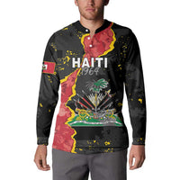 Personalised Haiti 1964 Button Sweatshirt Coat Of Arms Unique Style