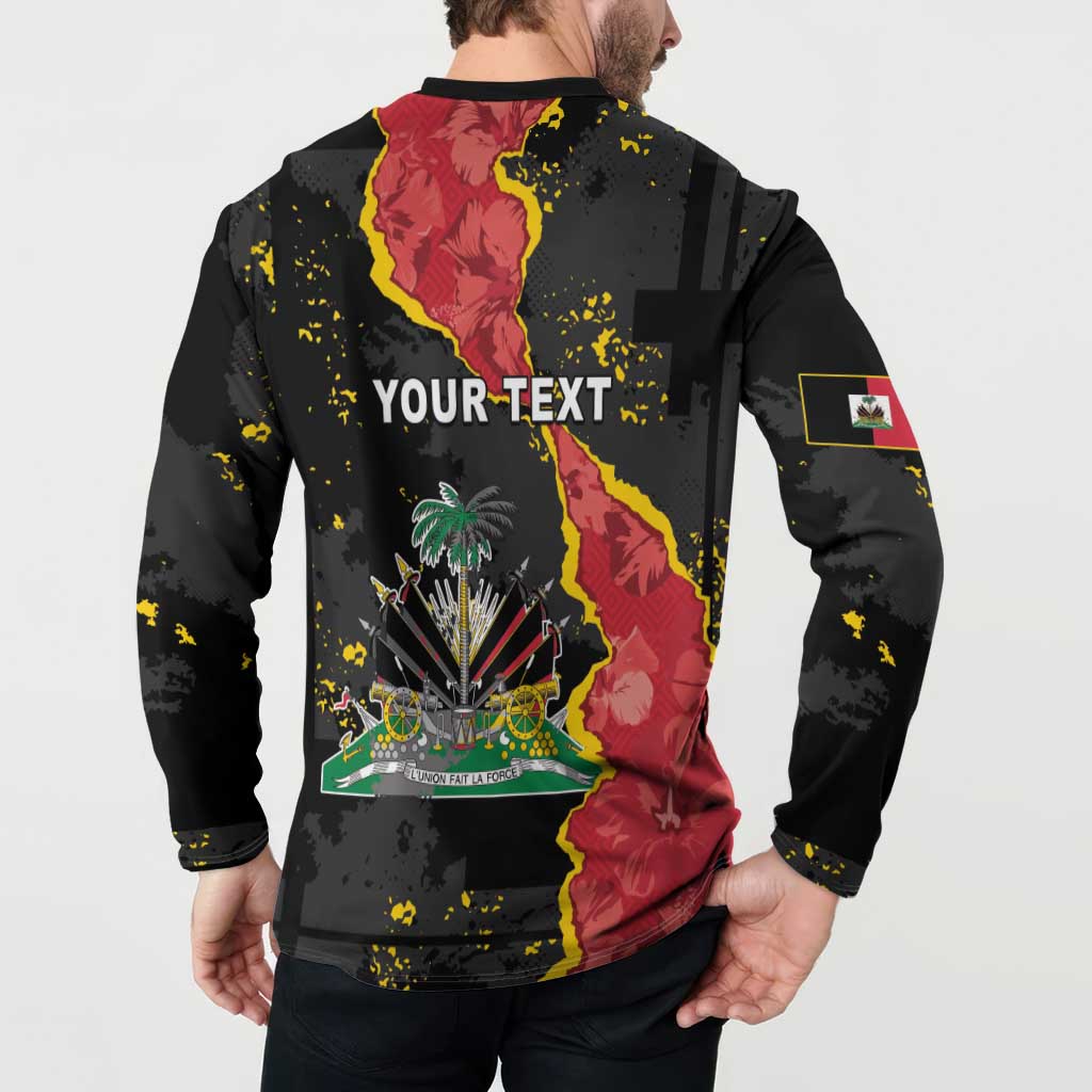 Personalised Haiti 1964 Button Sweatshirt Coat Of Arms Unique Style