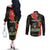Personalised Haiti 1964 Couples Matching Off The Shoulder Long Sleeve Dress and Long Sleeve Button Shirt Coat Of Arms Unique Style