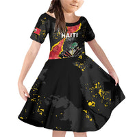 Personalised Haiti 1964 Family Matching Off Shoulder Short Dress and Hawaiian Shirt Coat Of Arms Unique Style