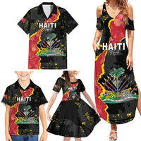 Personalised Haiti 1964 Family Matching Summer Maxi Dress and Hawaiian Shirt Coat Of Arms Unique Style