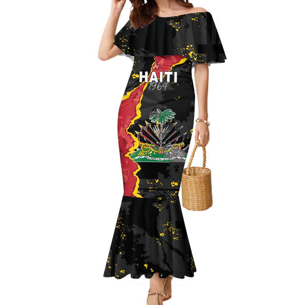 Personalised Haiti 1964 Mermaid Dress Coat Of Arms Unique Style