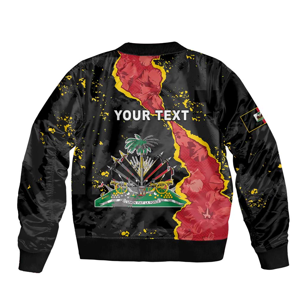 Personalised Haiti 1964 Sleeve Zip Bomber Jacket Coat Of Arms Unique Style
