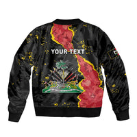 Personalised Haiti 1964 Sleeve Zip Bomber Jacket Coat Of Arms Unique Style