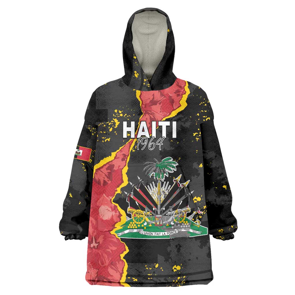 Personalised Haiti 1964 Wearable Blanket Hoodie Coat Of Arms Unique Style