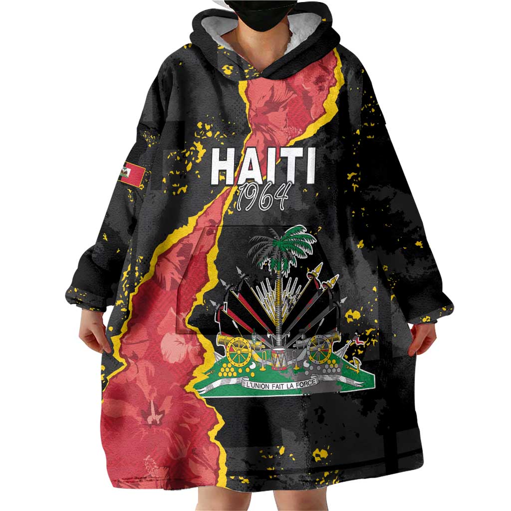 Personalised Haiti 1964 Wearable Blanket Hoodie Coat Of Arms Unique Style