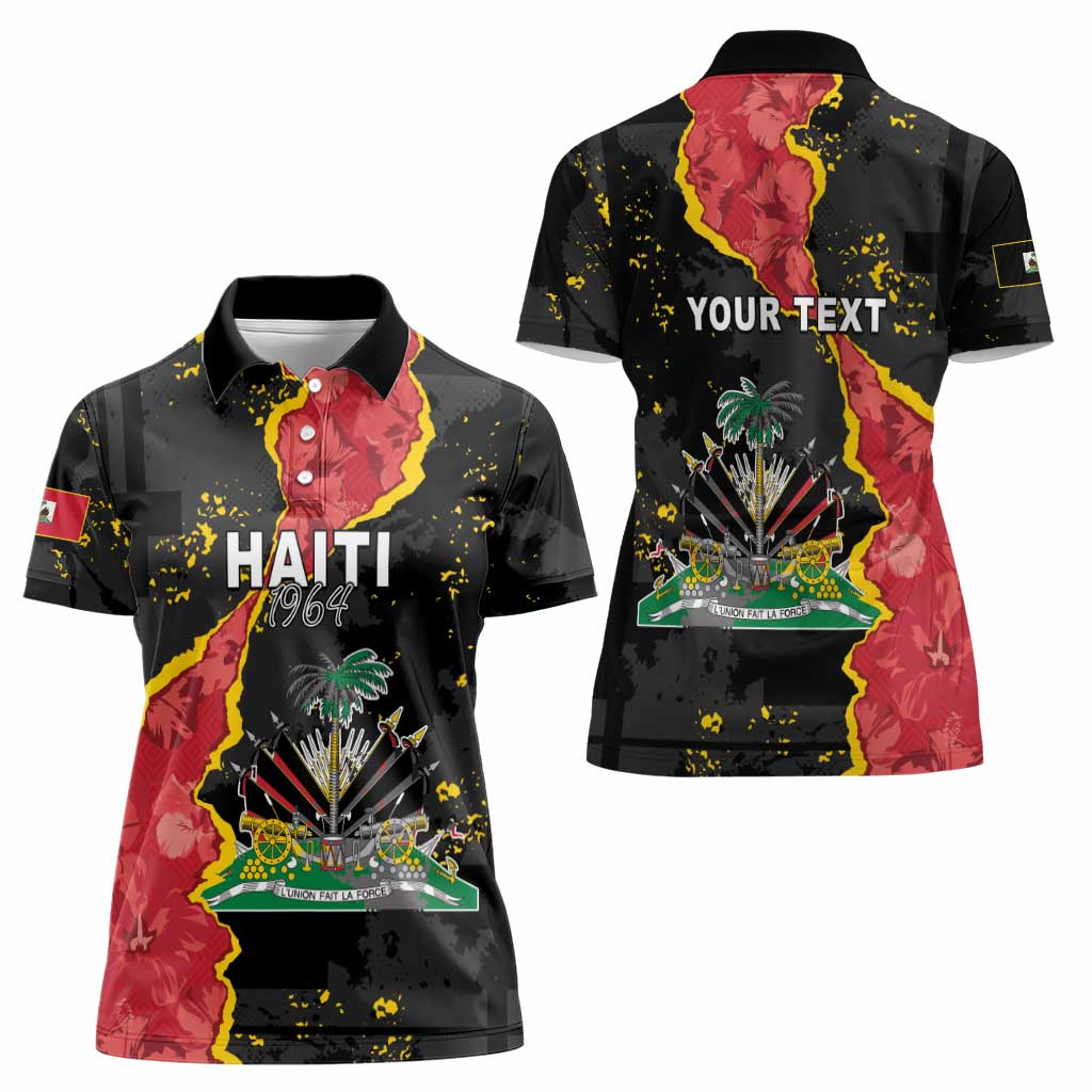 Personalised Haiti 1964 Women Polo Shirt Coat Of Arms Unique Style