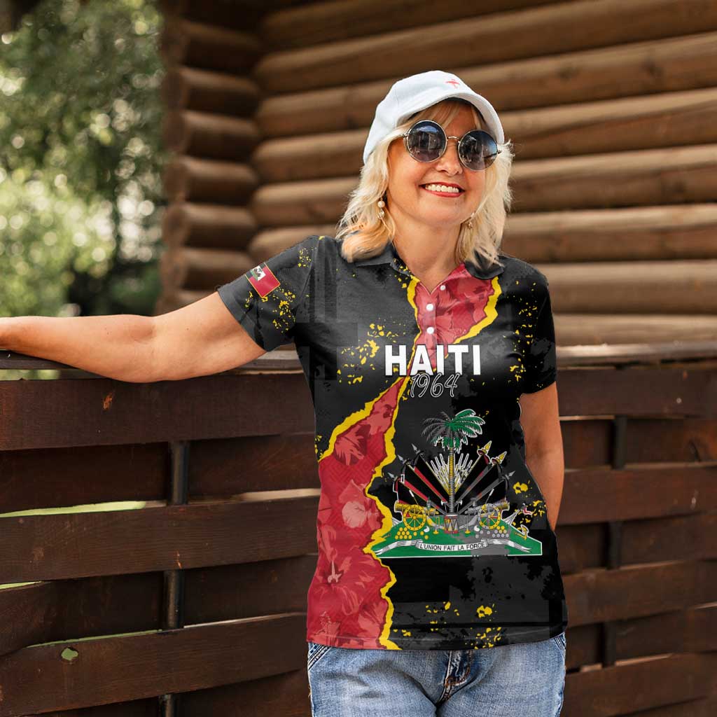 Personalised Haiti 1964 Women Polo Shirt Coat Of Arms Unique Style