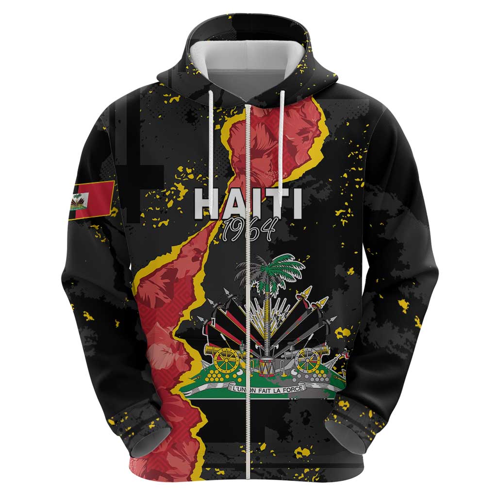 Personalised Haiti 1964 Zip Hoodie Coat Of Arms Unique Style