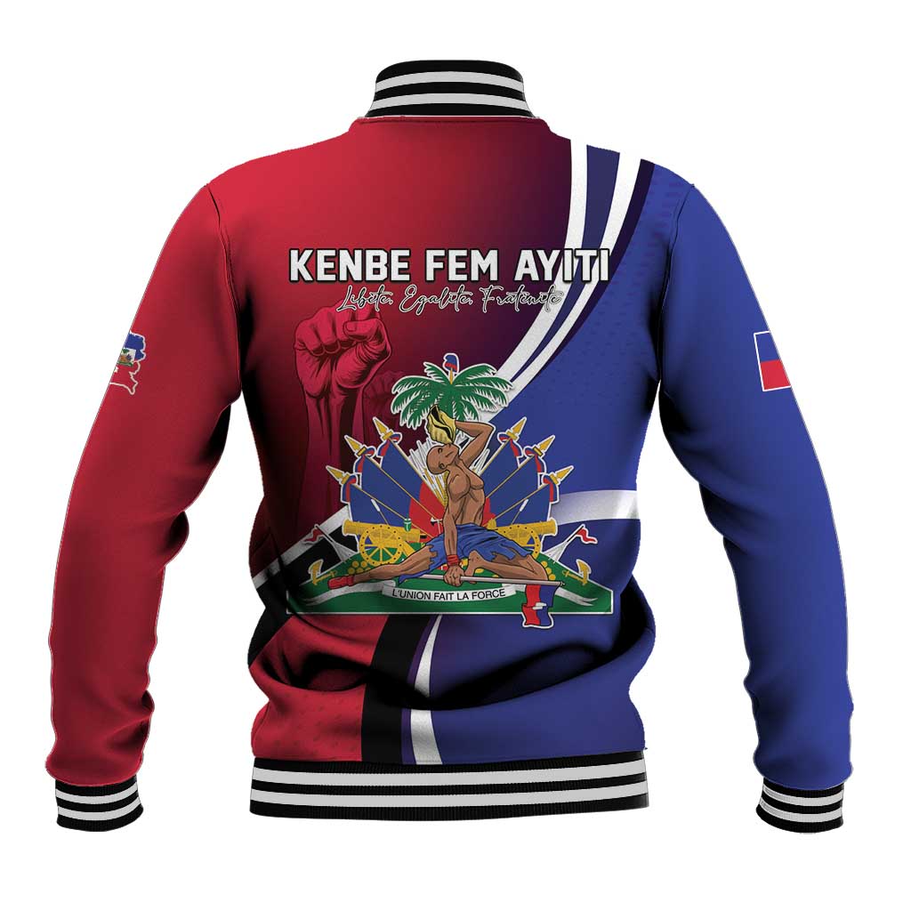 Haiti Strong Baseball Jacket Kenbe Fem Ayiti