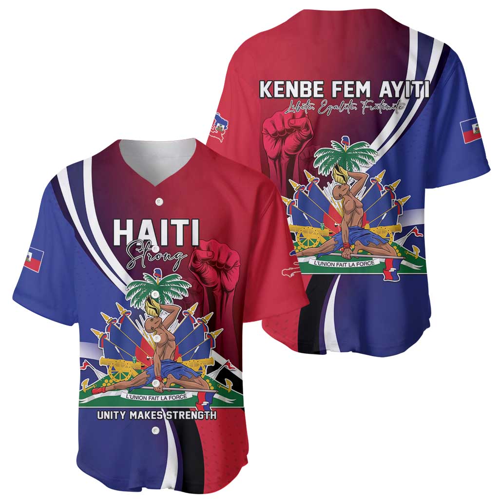 Haiti Strong Baseball Jersey Kenbe Fem Ayiti