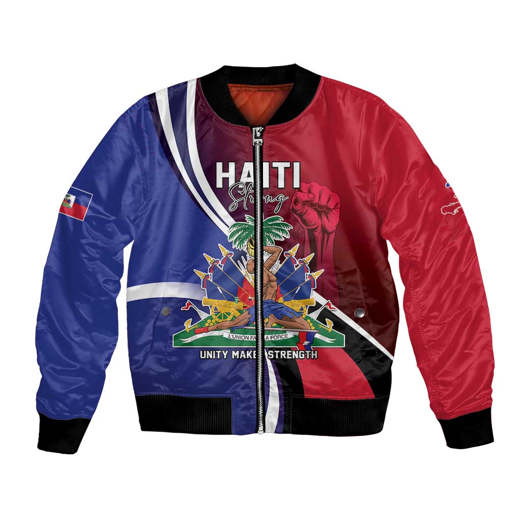Haiti Strong Bomber Jacket Kenbe Fem Ayiti