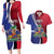 Haiti Strong Couples Matching Long Sleeve Bodycon Dress and Hawaiian Shirt Kenbe Fem Ayiti
