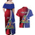 Haiti Strong Couples Matching Off Shoulder Maxi Dress and Hawaiian Shirt Kenbe Fem Ayiti