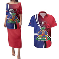Haiti Strong Couples Matching Puletasi and Hawaiian Shirt Kenbe Fem Ayiti