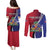 Haiti Strong Couples Matching Puletasi and Long Sleeve Button Shirt Kenbe Fem Ayiti