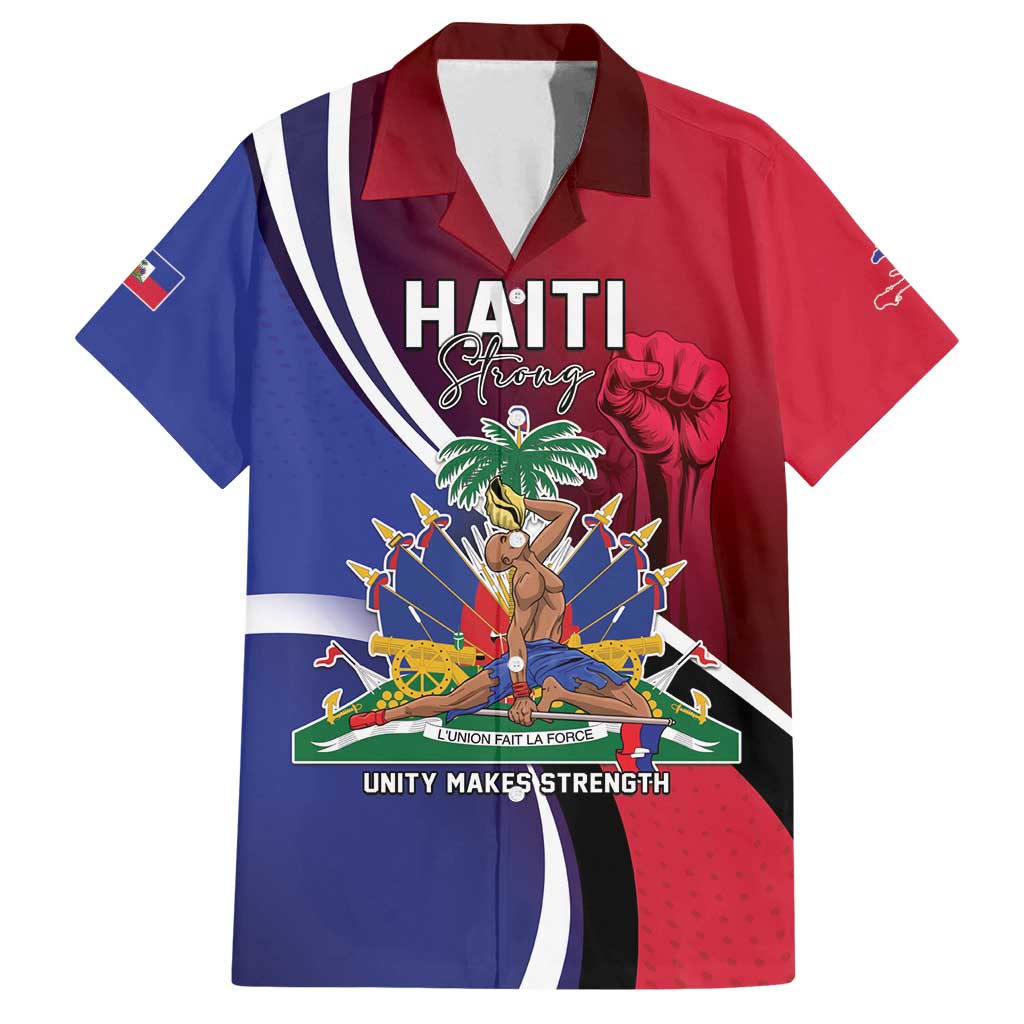 Haiti Strong Family Matching Off Shoulder Maxi Dress and Hawaiian Shirt Kenbe Fem Ayiti