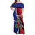 Haiti Strong Family Matching Off Shoulder Maxi Dress and Hawaiian Shirt Kenbe Fem Ayiti