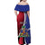 Haiti Strong Family Matching Off Shoulder Maxi Dress and Hawaiian Shirt Kenbe Fem Ayiti