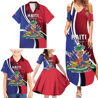 Haiti Strong Family Matching Summer Maxi Dress and Hawaiian Shirt Kenbe Fem Ayiti
