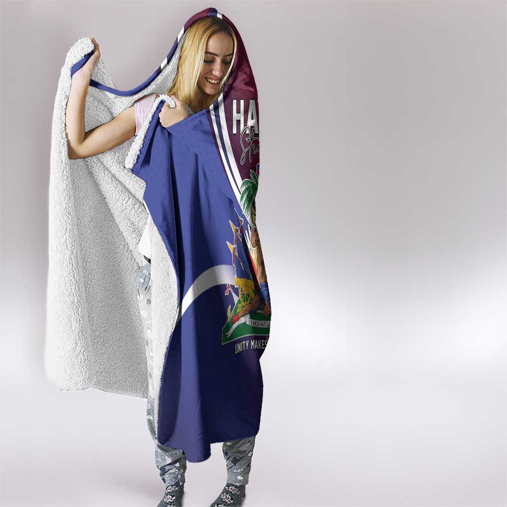 Haiti Strong Hooded Blanket Kenbe Fem Ayiti